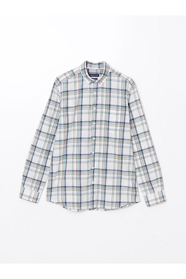 LCWAIKIKI Classic Regular Fit Uzun Kollu Ekose Poplin Erkek Gömlek - 5