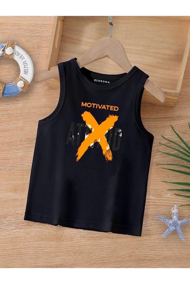 Cartoon Character Printed Sleeveless Children's T-Shirt