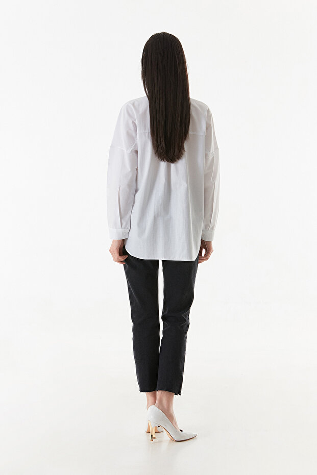 Basic Terikoton Fabric Shirt - 6