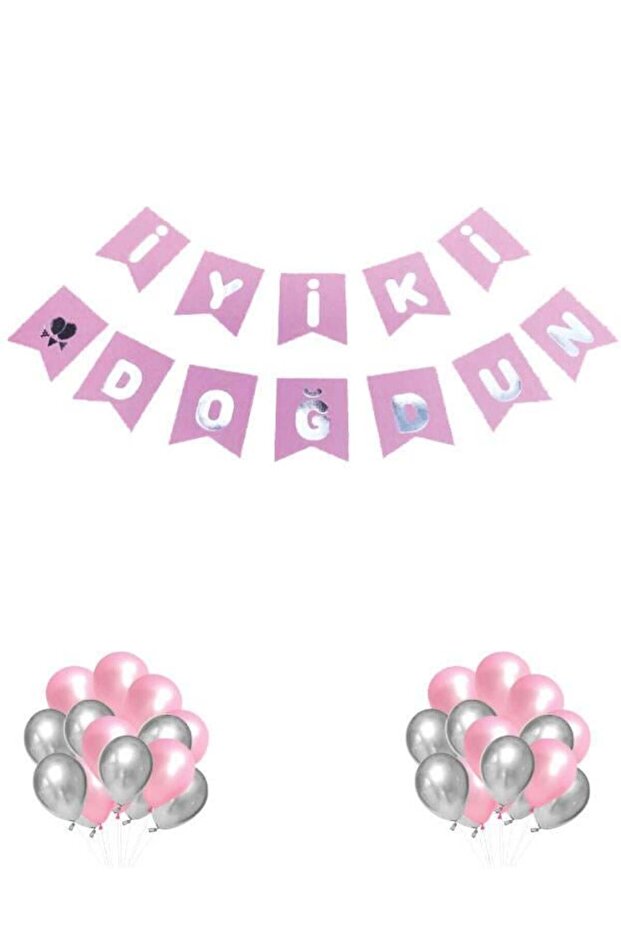 Brs-2722 carton text luxury happy birthday pink