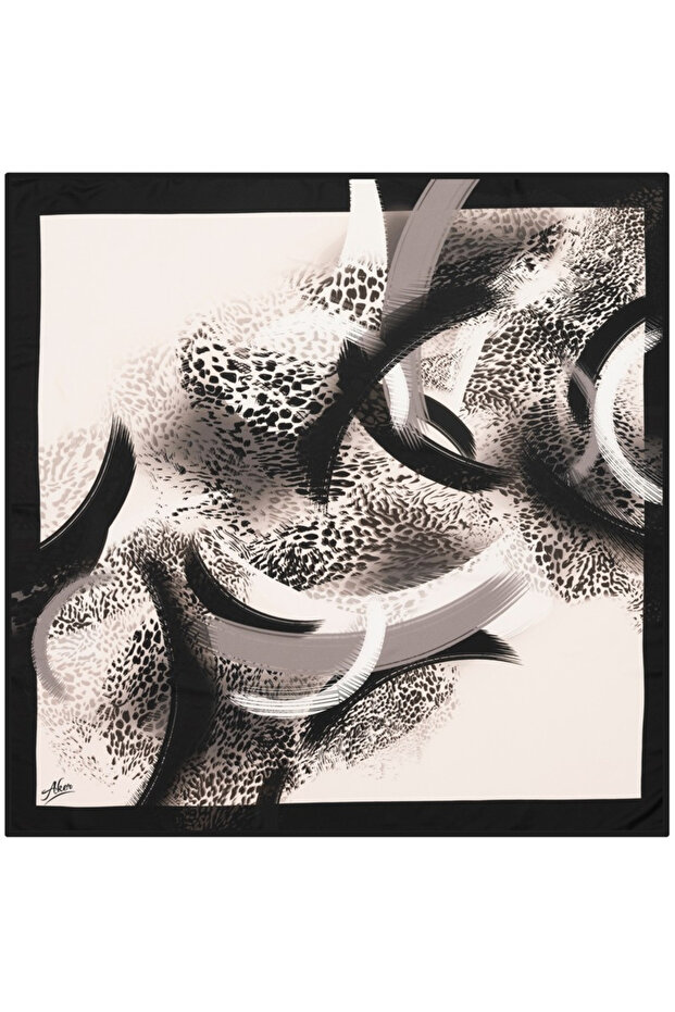 90X90 Aker Polyester Tivil Eşarp - 1