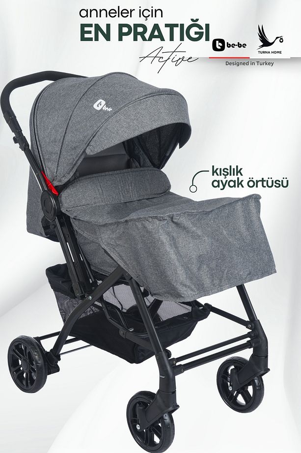 Active Pusetli Set (Çift yönlü bebek arabası, Taşıma puseti, Bakım çantası, Yağmurluk, Ayak örtüsü) - 3