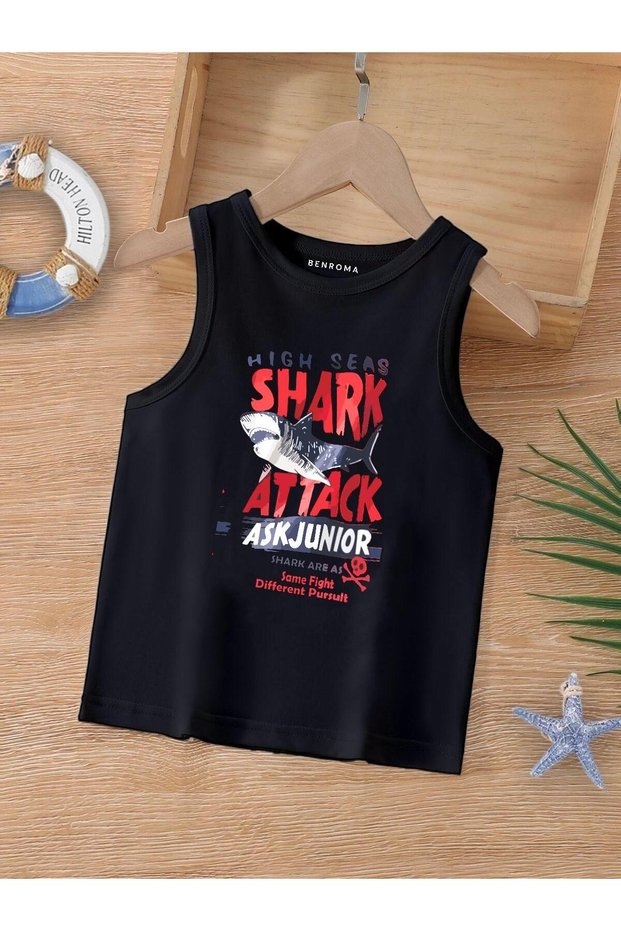 Cartoon Character Printed Sleeveless Children's T-Shirt