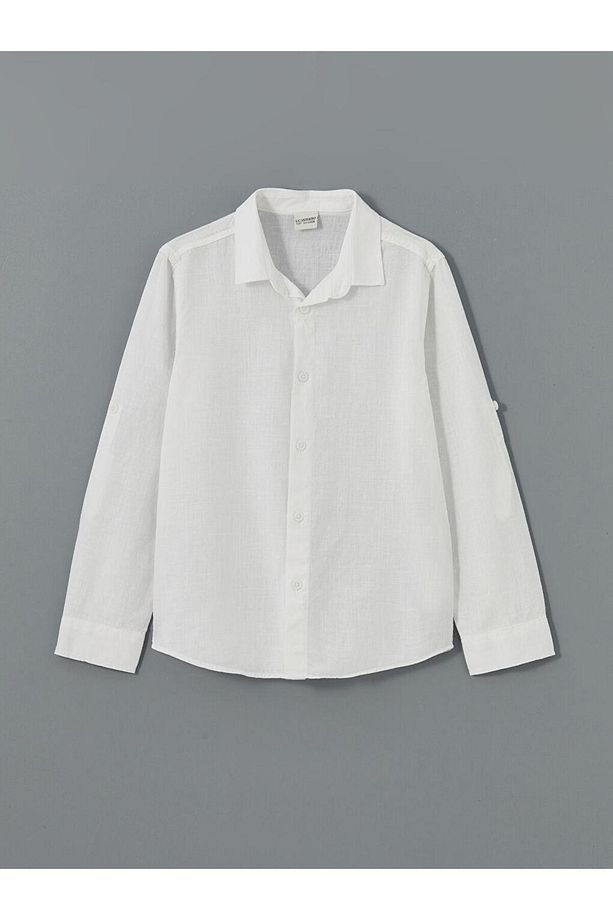 LCW Kids Basic Uzun Kollu Erkek Çocuk Gömlek - 1