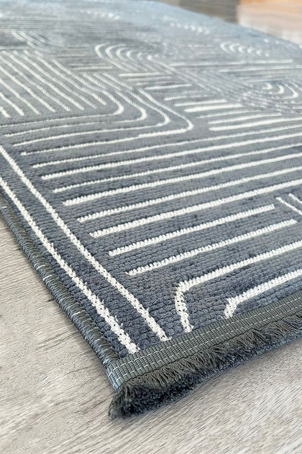Şönil Kilim İskandinav Desenli Modern Yumuşak Dekoratif Kolay Temizlenebilir Salon Antre Halısı - 1