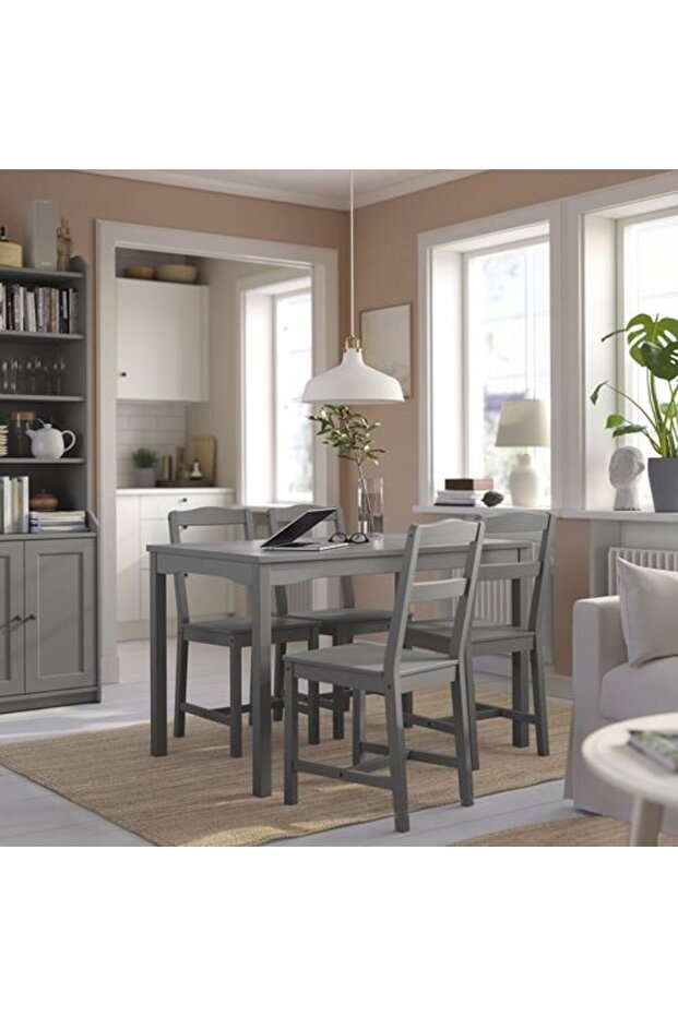 - HAUGA, ahşap sandalye, gri - 2