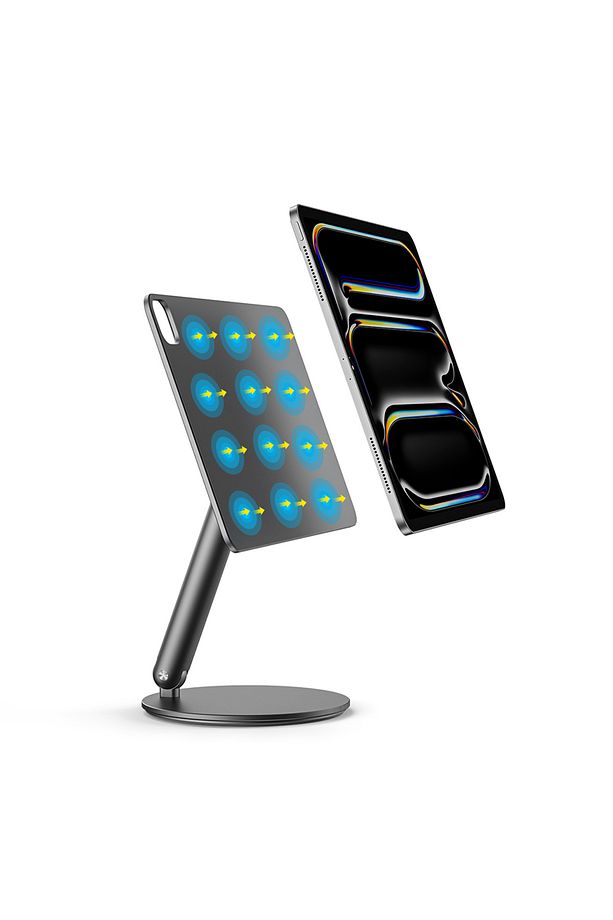 iPad Pro 13 2024 Tablet Standı Wiwu ZM-310 360 Derece Dönebilen Magnetik Başlıklı Gri - 2