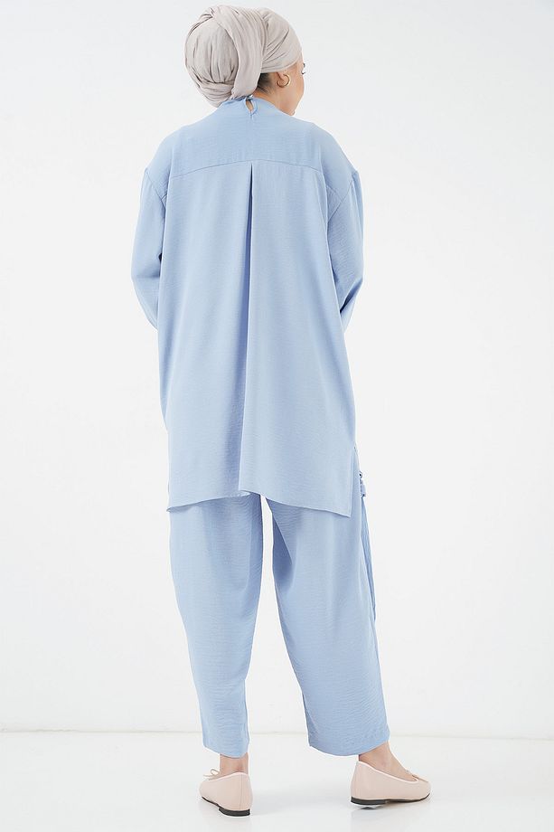 6682 Tunik Pantolon İkili Takım - Mavi - 6