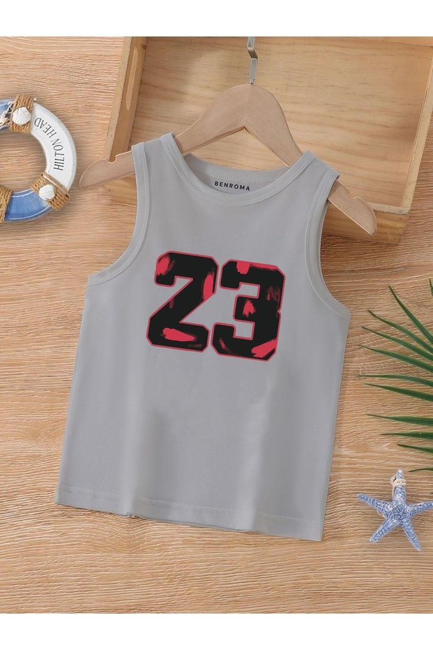 Cartoon Character Printed Sleeveless Children's T-Shirt