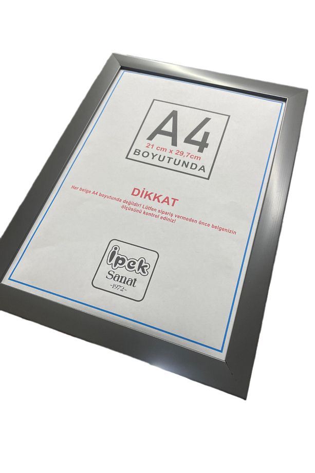 A4 ÇERÇEVE ANTRASİT RENK - 21X30 ÇERÇEVE - HAKİKİ CAMLI - 3