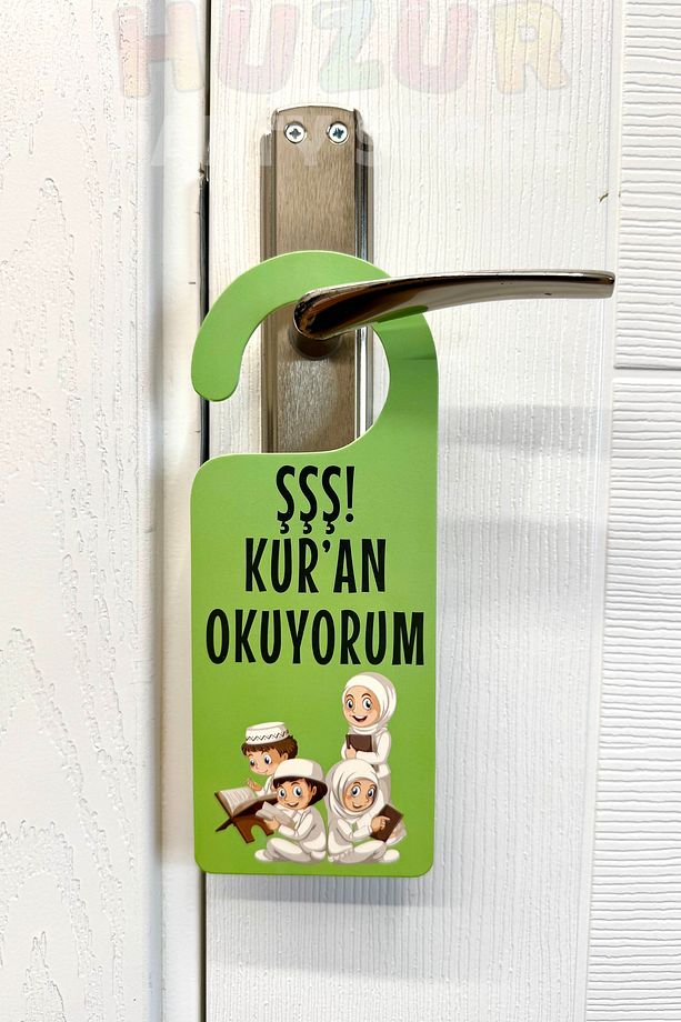 Ramazan Bayramı Kapı Kolu Askısı 6 Adet 23x9 Cm Eğlenceli Sahur İftar Askılığı Seçenek Ayar Çubuklu - 7