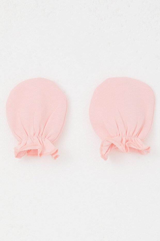 Yenidoğan Bebek Eldiven Basic Standart, Pembe - 1