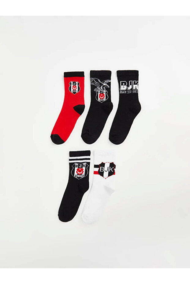 Lcw Kids 1903 Fan Patterned Boys' Socks 5-Piece