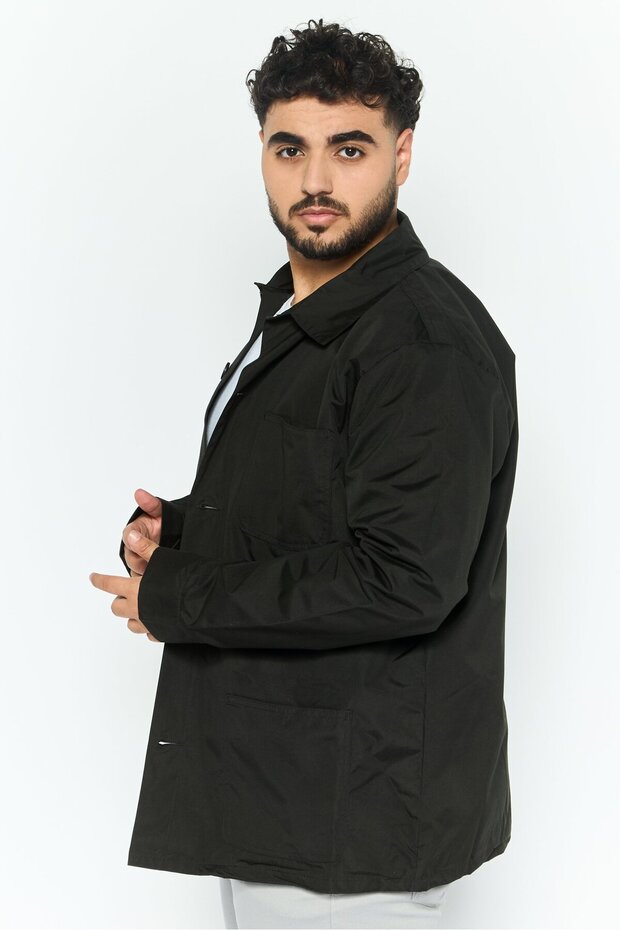 قميص رجالي سادة، زيتوني غامق - 3