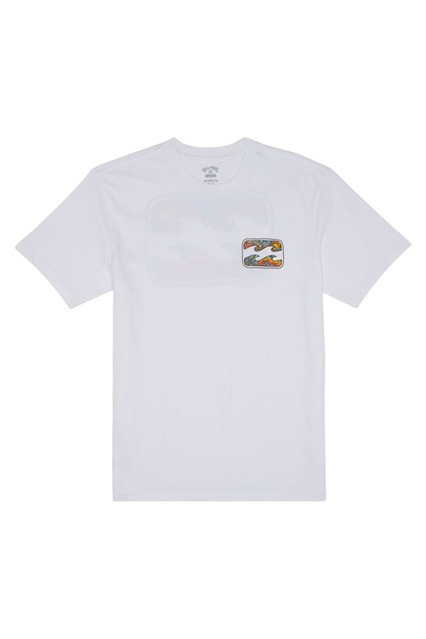Crayon Wave Ss Boy's White T-Shirt Boy's T-Shirt Abbzt00467