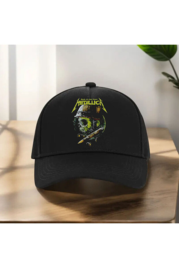 Metalica Printed Red Snap Hat