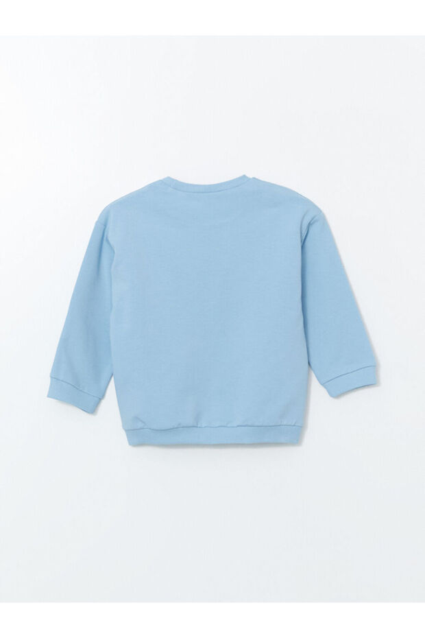 LCW baby Mavi Bisiklet Yaka Basic Erkek Bebek Pijama Takım - 4
