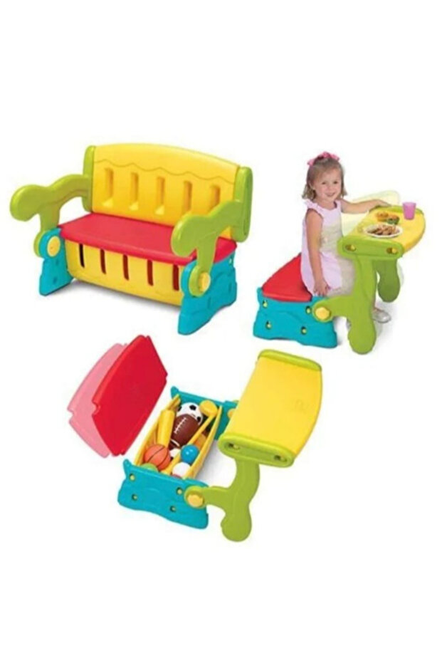 Plastic Sofa + Study Table + Storage Box 3X1 28-017-3Zk - 1