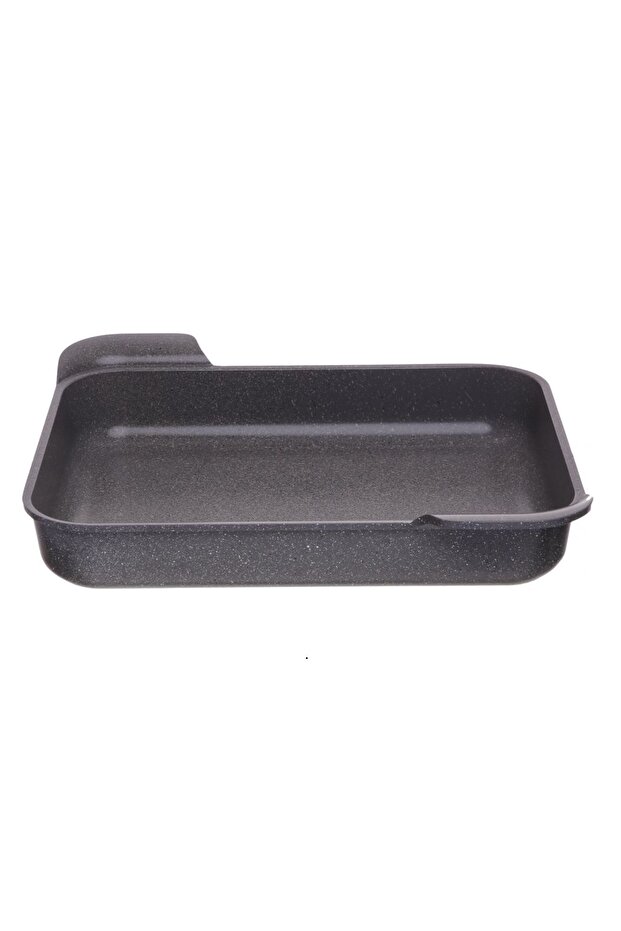 ,Rectangular Ovenware,Large,32*40cm,double integrated handle,Gray Marble Color - 2