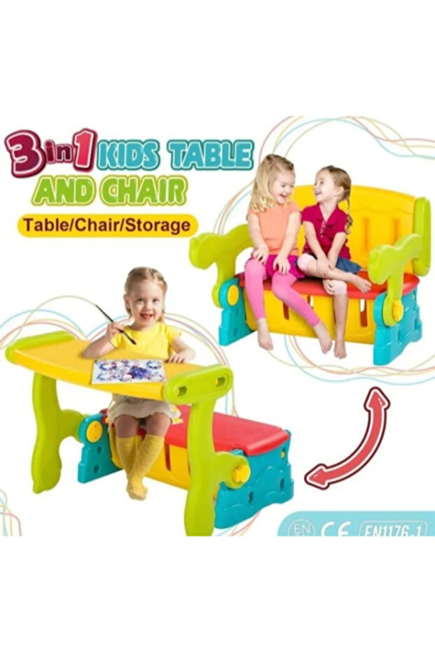 Plastic Sofa + Study Table + Storage Box 3X1 28-017-3Zk - 3