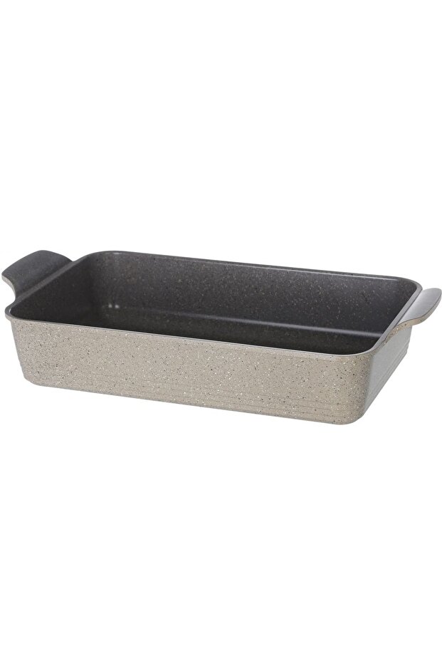 ,Rectangular Ovenware,Medium,43*21.50cm,double integrated handle,Warm Marble Color.