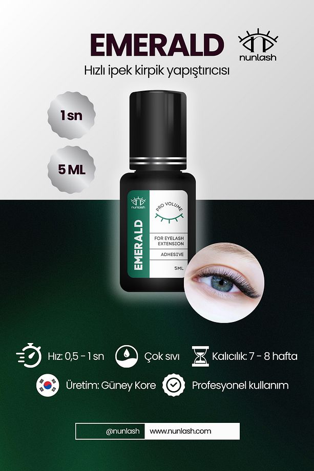 Emerald Pro Volume Ipek Kirpik Yapıştırıcı 5ml - 1