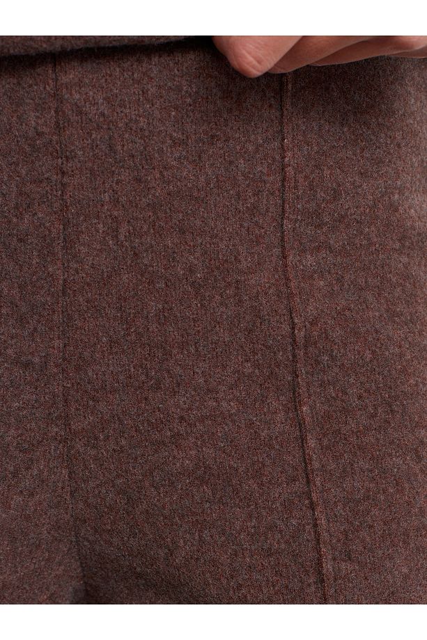 71819 Yüksek Bel Pantolon-Kahve M. - 4