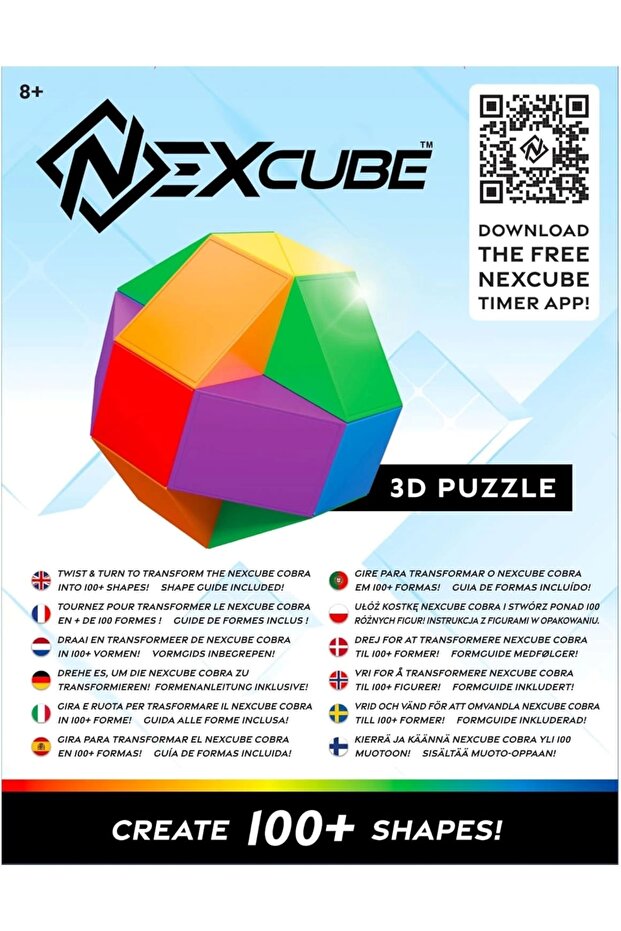 مكعب الكوبرا الأصلي NexCube - مكعب السرعة NexCube - مكعب اللغز NexCube ثلاثي الأبعاد - مكعب الذكاء - مكعب روبيك - 6