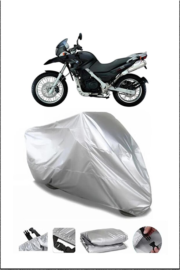 غطاء دراجة نارية ذو جودة مقاومة للماء باللون الرمادي لسيارة Bmw F650GS
