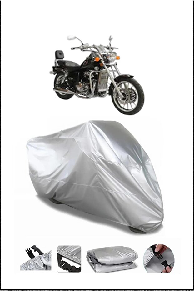 Asian Pars250 Gray Waterproof Quality Motorcycle Cover