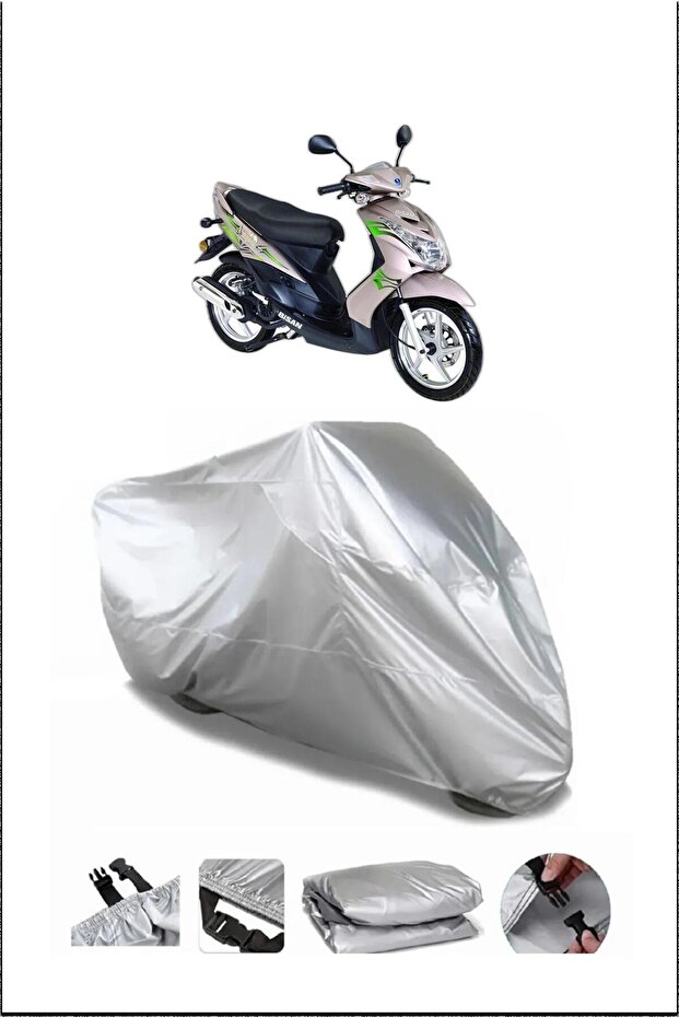 Bisan Teos125 Gray Waterproof Quality Motorcycle Cover