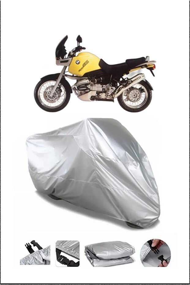 غطاء دراجة نارية ذو جودة مقاومة للماء باللون الرمادي لسيارة Bmw R1100GS