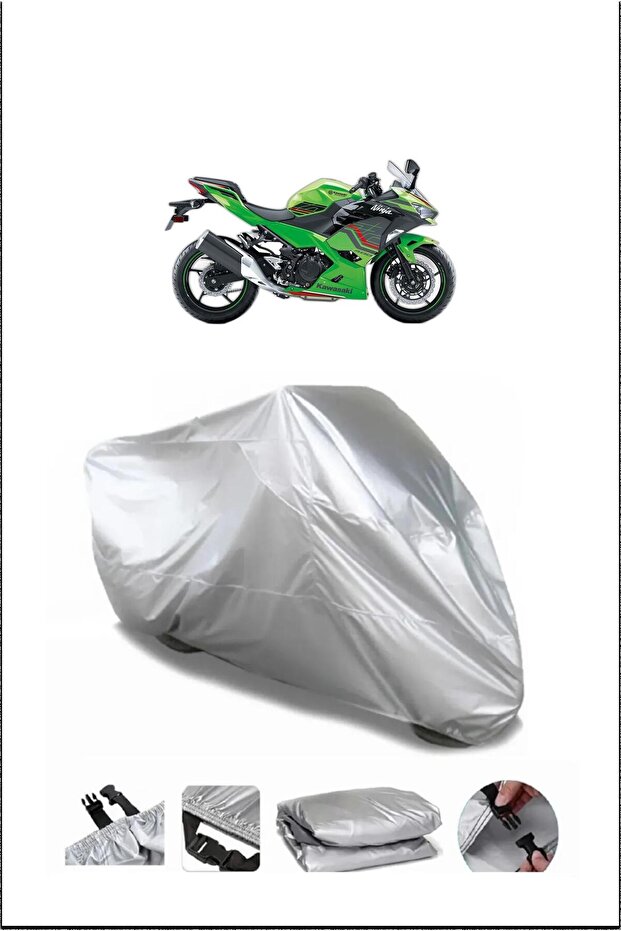 غطاء دراجة نارية كاواساكي NINJA400 رمادي عالي الجودة مقاوم للماء