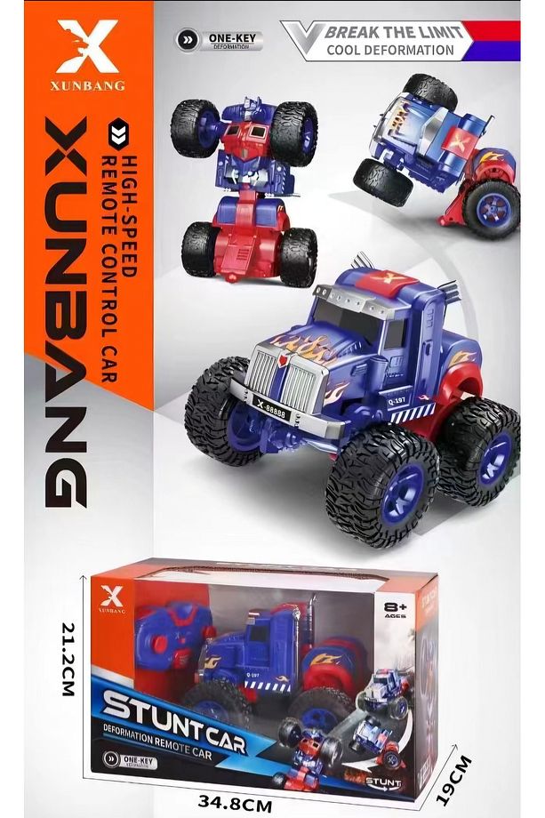 Oyuncak Transformers Optimus Prime Uzaktan Kumandalı Robot Olan Sesli Şarjlı Araba Tır Drift - 1
