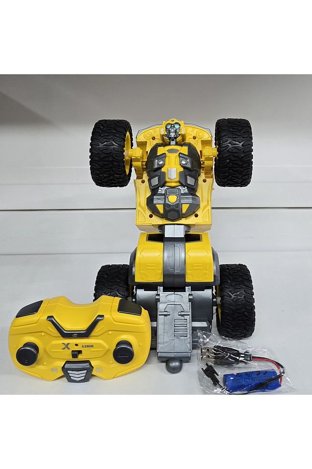 Oyuncak Transformers  Bumblebee Uzaktan Kumandalı Robot Olan Sesli Şarjlı Araba Jeep Drift - 3