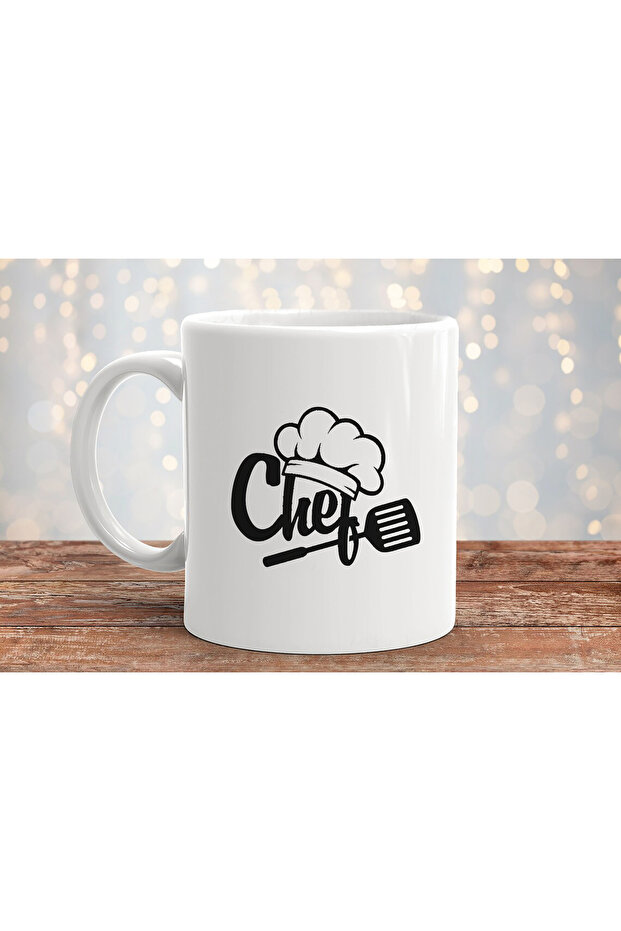 كوب من البورسلين مطبوع عليه قبعة الشيف - 2