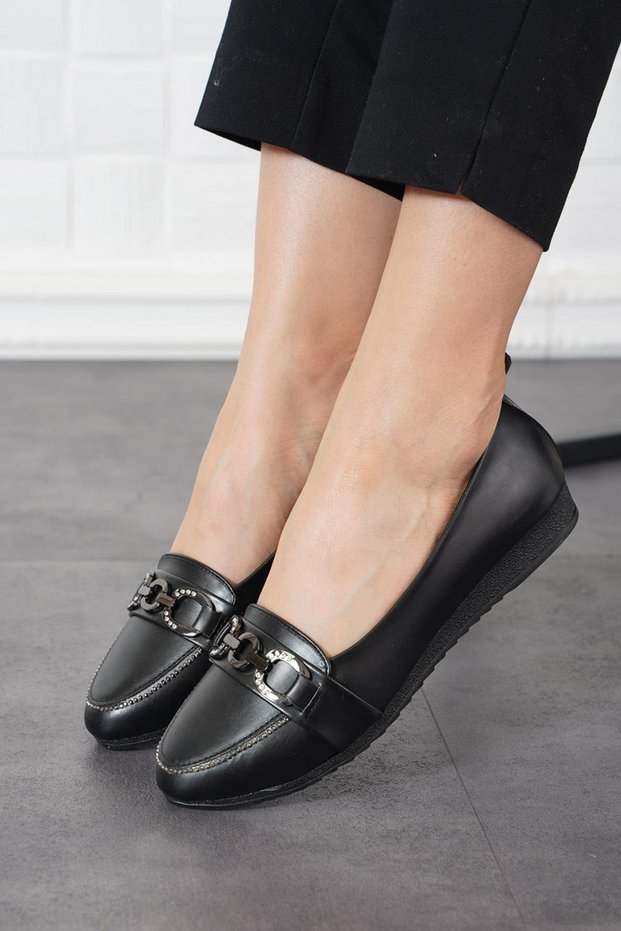 79305 Black Lightweight Comfortable Daily Women's Ballerinas