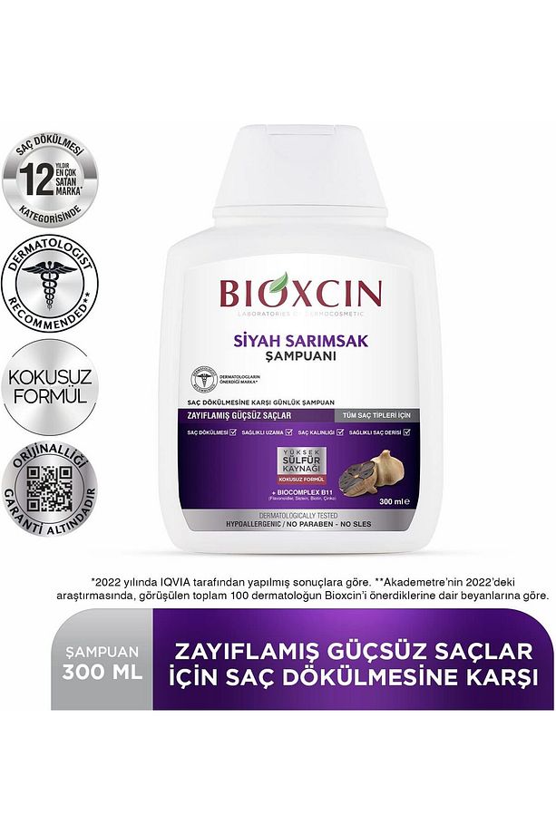 Dökülme ve İncelme Karşıtı Siyah Sarımsak Şampuanı 300ml x 4 Adet + 1 Adet 100ml Jel Hediye - 5