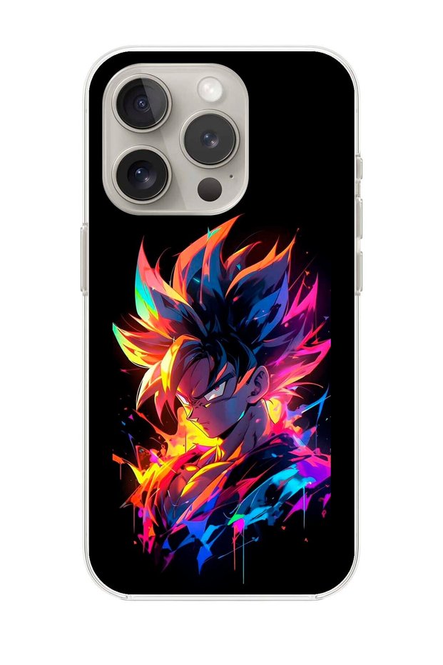 Clear Case Compatible with iPhone 16 Pro Dragon Ball-Z Design 2