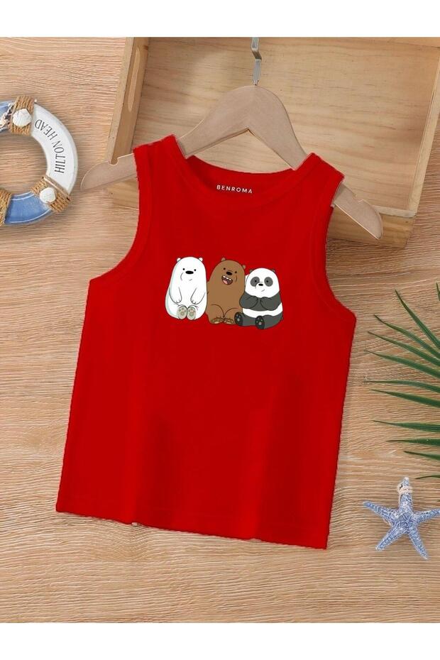 Cartoon Character Printed Sleeveless Children's T-Shirt