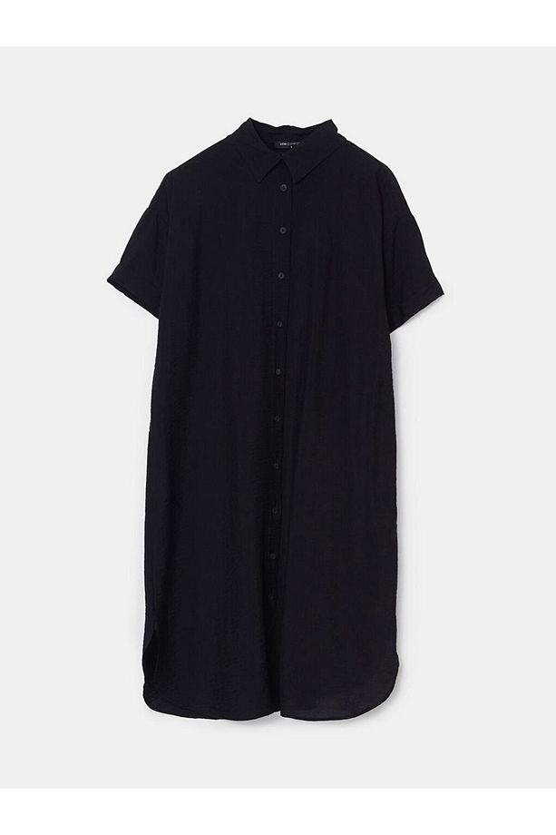 LCW Comfort Düz Oversize Kadın Gömlek Elbise - 5