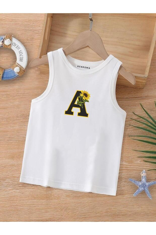 Cartoon Character Printed Sleeveless Children's T-Shirt