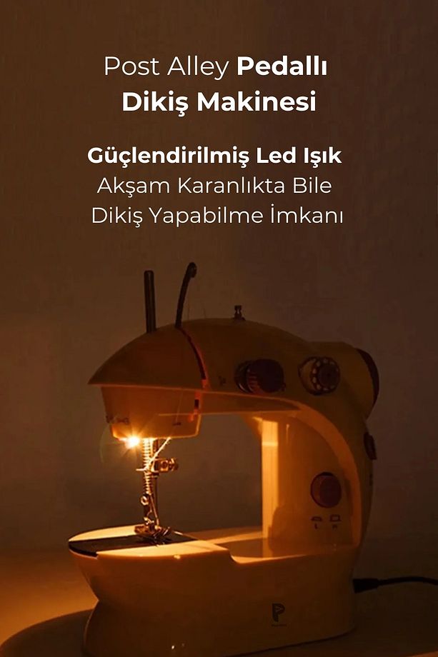 Pedallı Dikiş Makinesi 6w Yüksek Güç, Çok Kullanımlı Taşınabilir - 9