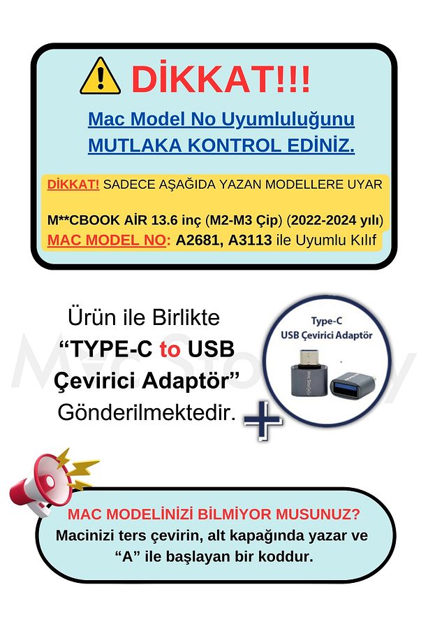 Macbook Air Kılıf 13.6 Inç M2-m3-m4 Simli Kaplama G1505 (13.6” AİR) A2681 A3113 A3240 Ile Uyumlu - 3