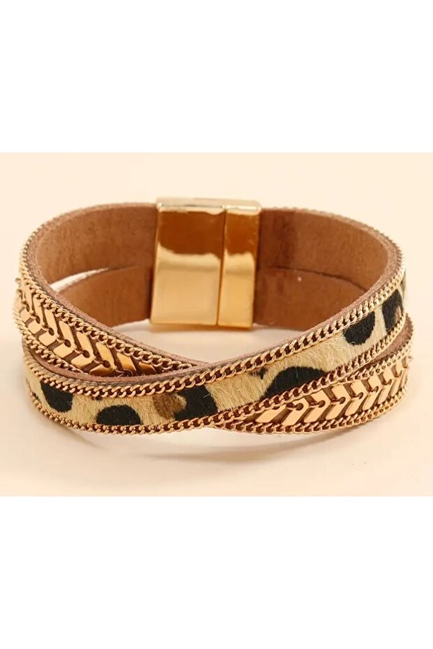 Leopard Patterned Vegan Bracelet - 3