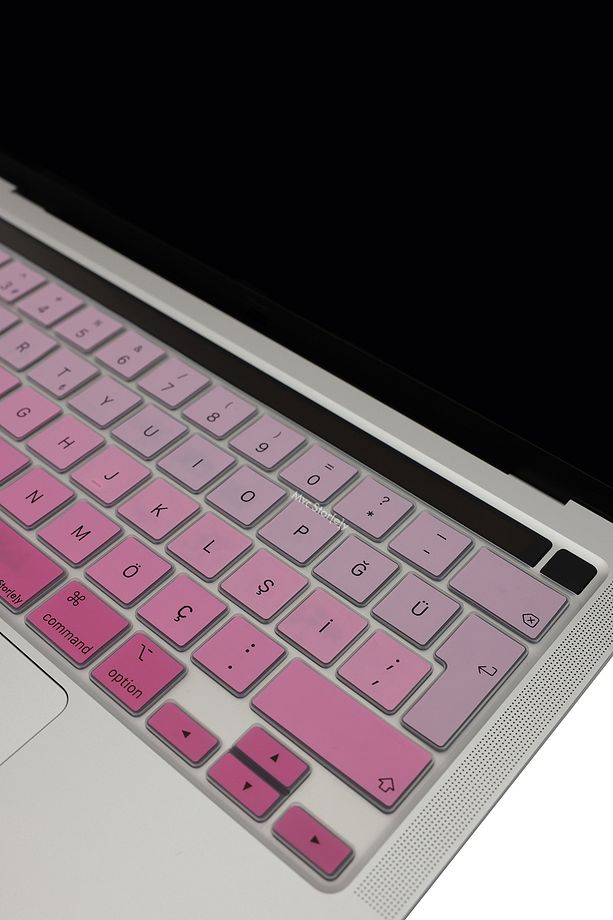 Macbook Pro Kılıf Klavye Koruyucu 13inç M1 M2 Türkçe Q Baskı A2289 A2251 A2338 A2141 Uyumlu Gradient - 4