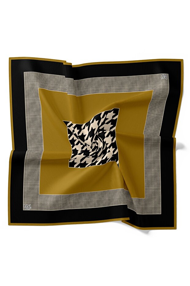 وشاح كريستالي لامع بنمط المخل - 1