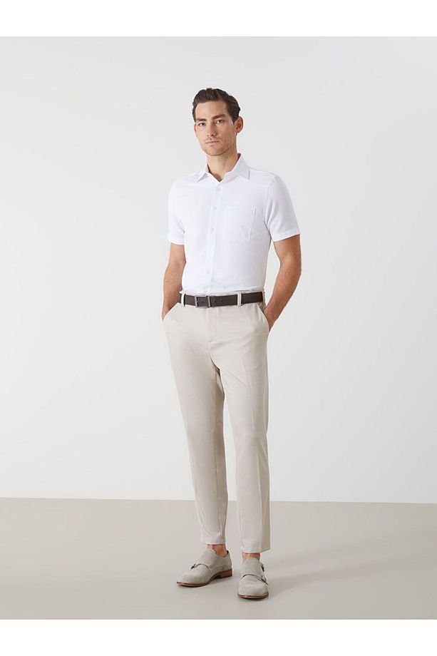 LCWAIKIKI Formal Regular Fit Kısa Kollu Armürlü Erkek Gömlek - 2