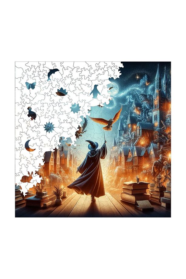 Harry Potter Macerası Ahşap Puzzle Yetişkin Benzersiz Parçalı Yapboz Puzzle Yapıştırıcılı S1-06 - 5