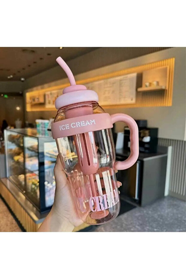 Detox Water Bottle - with Strainer and Straw, Suitable for Contact with Food - 1